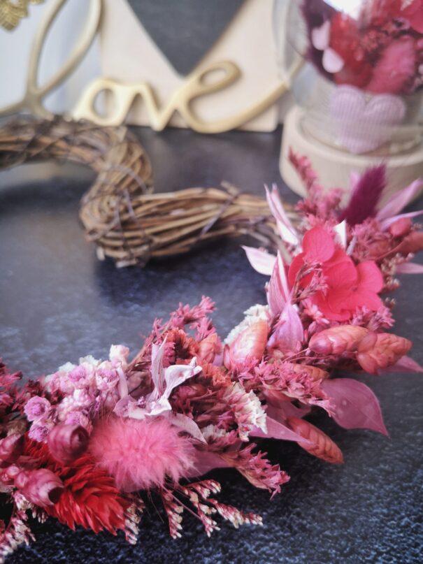 Cœur orné de fleurs séchées - Rosalba – Image 11