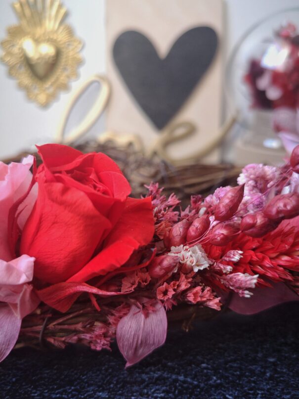 Cœur orné de fleurs séchées - Rosalba – Image 19