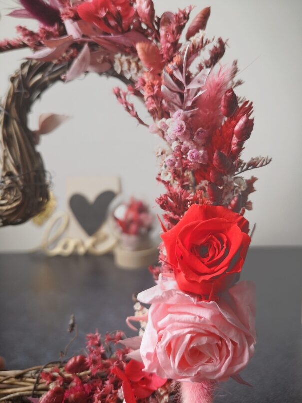 Cœur orné de fleurs séchées - Rosalba – Image 22