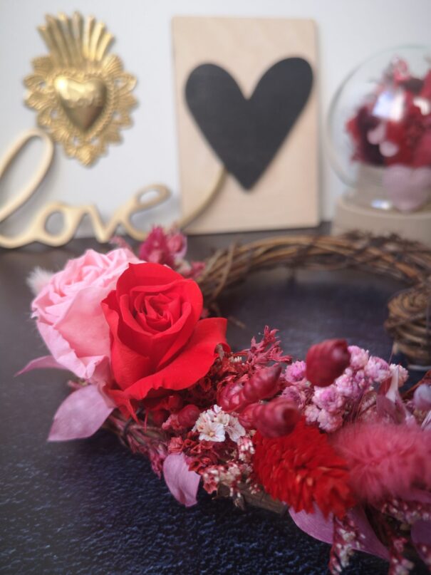Cœur orné de fleurs séchées - Rosalba – Image 20