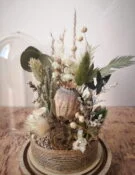Cloche de fleurs séchées verte - “Galathée” – Image 7