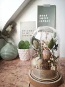Cloche de fleurs séchées verte - “Galathée” – Image 5