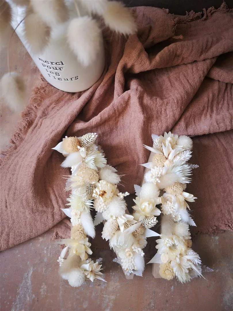 Lettre fleurie en bois, initiale en fleurs séchées sur mesure - "Floréal" – Image 9