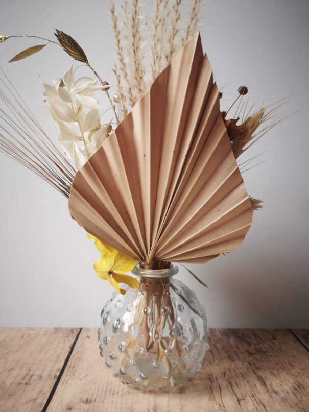 Petit bouquet de fleurs séchées Jaune, blanc et doré – Image 10