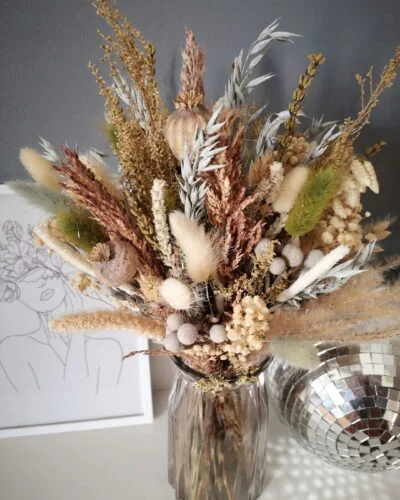 Bouquets de fleurs séchées