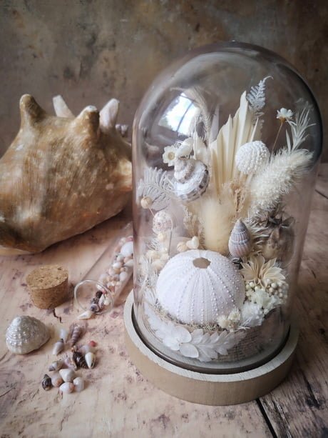 Atelier cloche de fleurs séchées