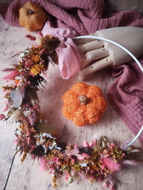 Atelier couronne de fleurs séchées