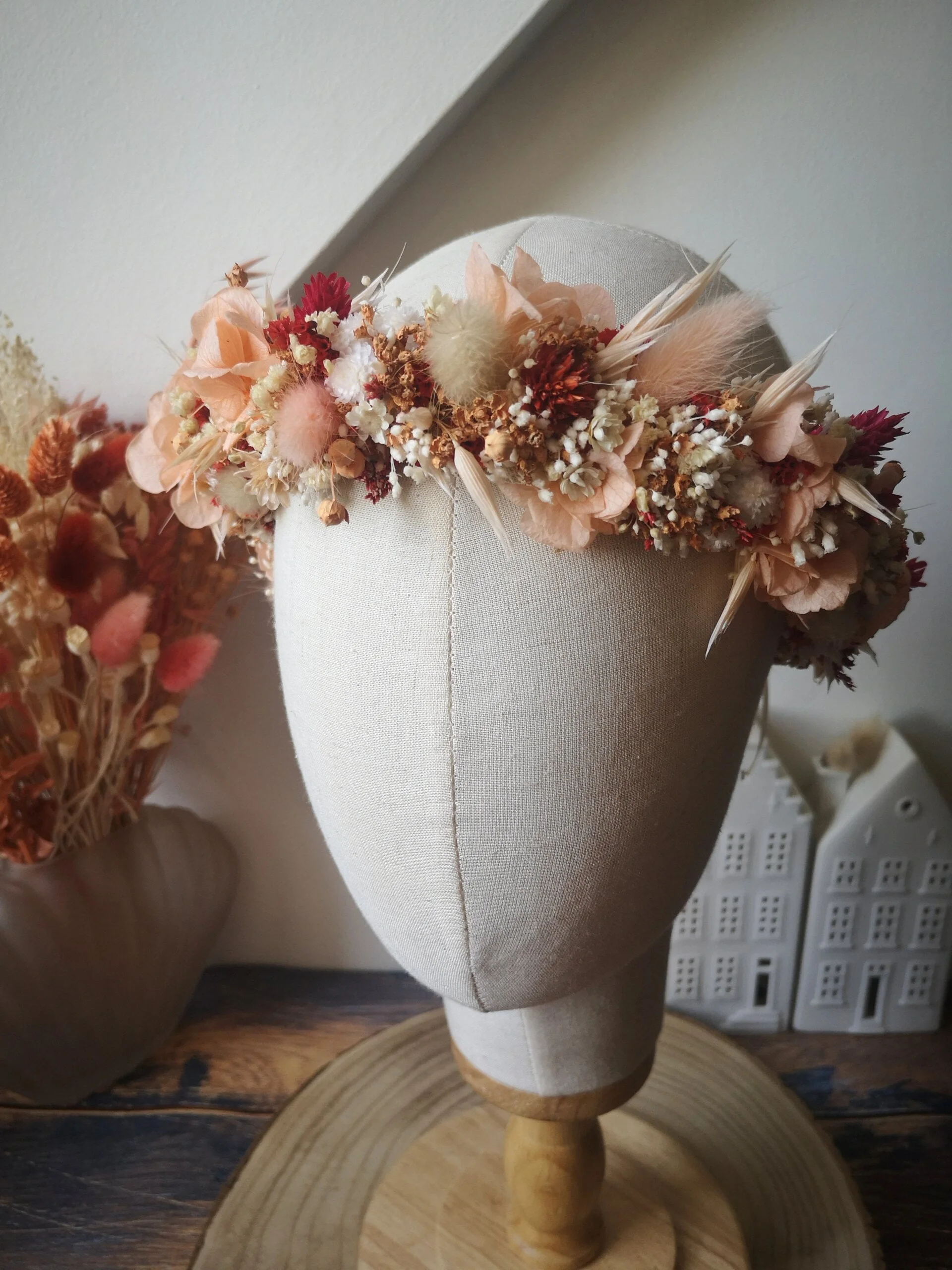 Couronne de tête en fleurs séchées – Image 4