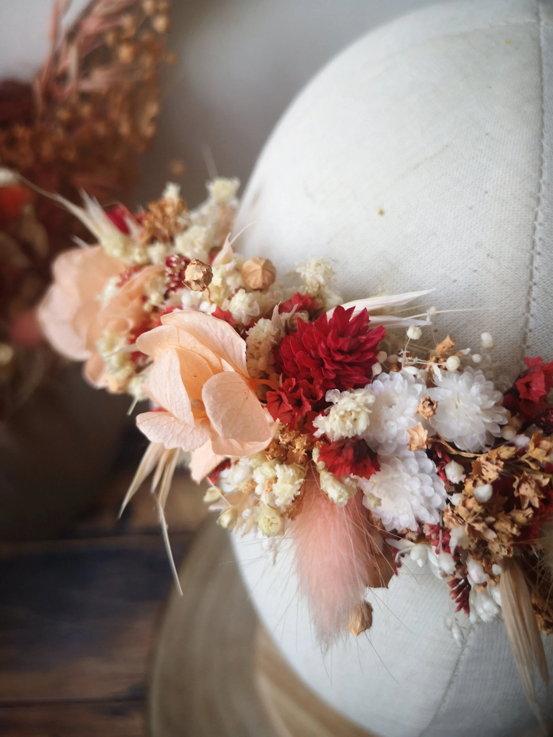 Couronne de tête en fleurs séchées – Image 15