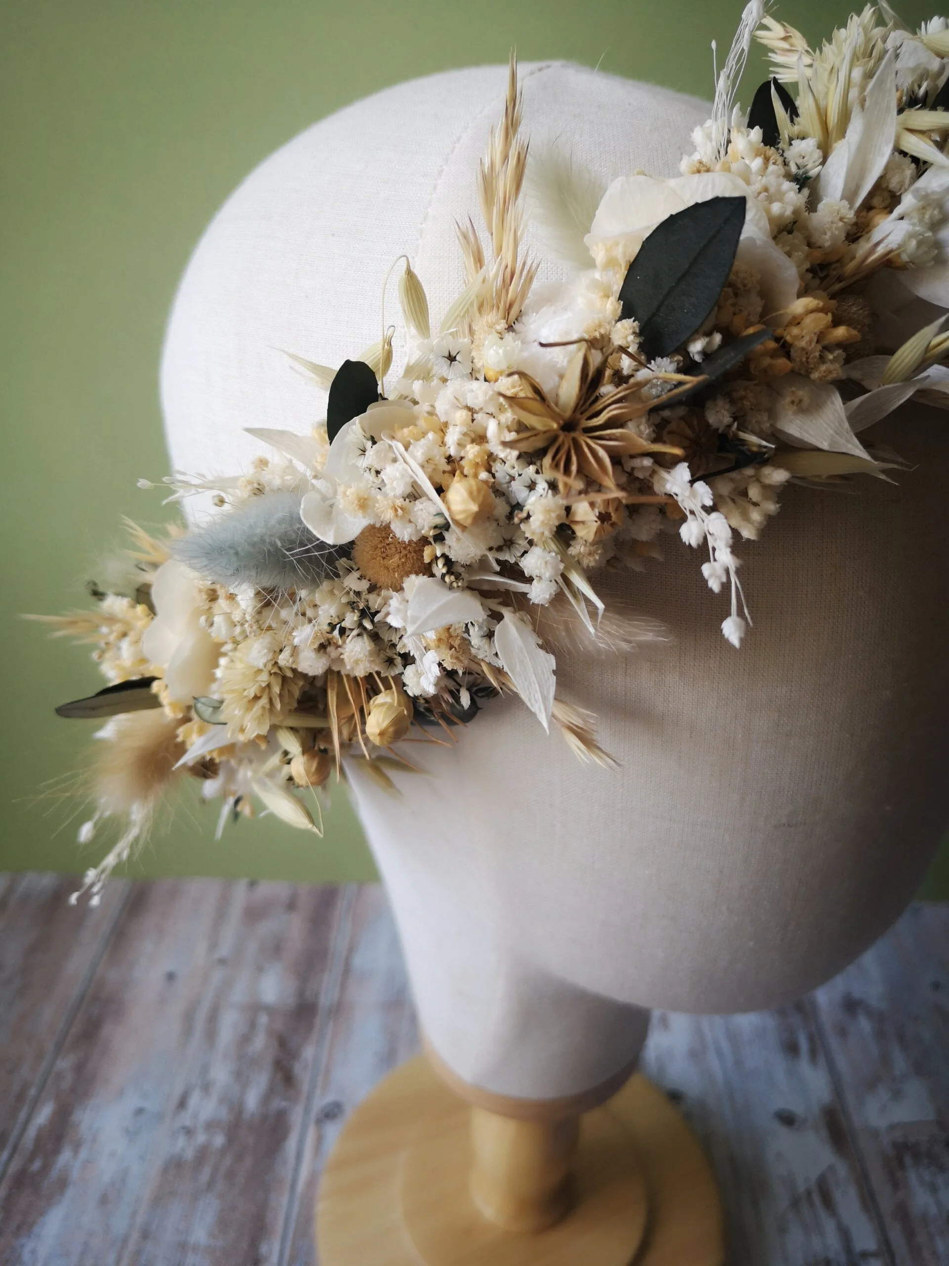 Couronne de tête en fleurs séchées – Image 7