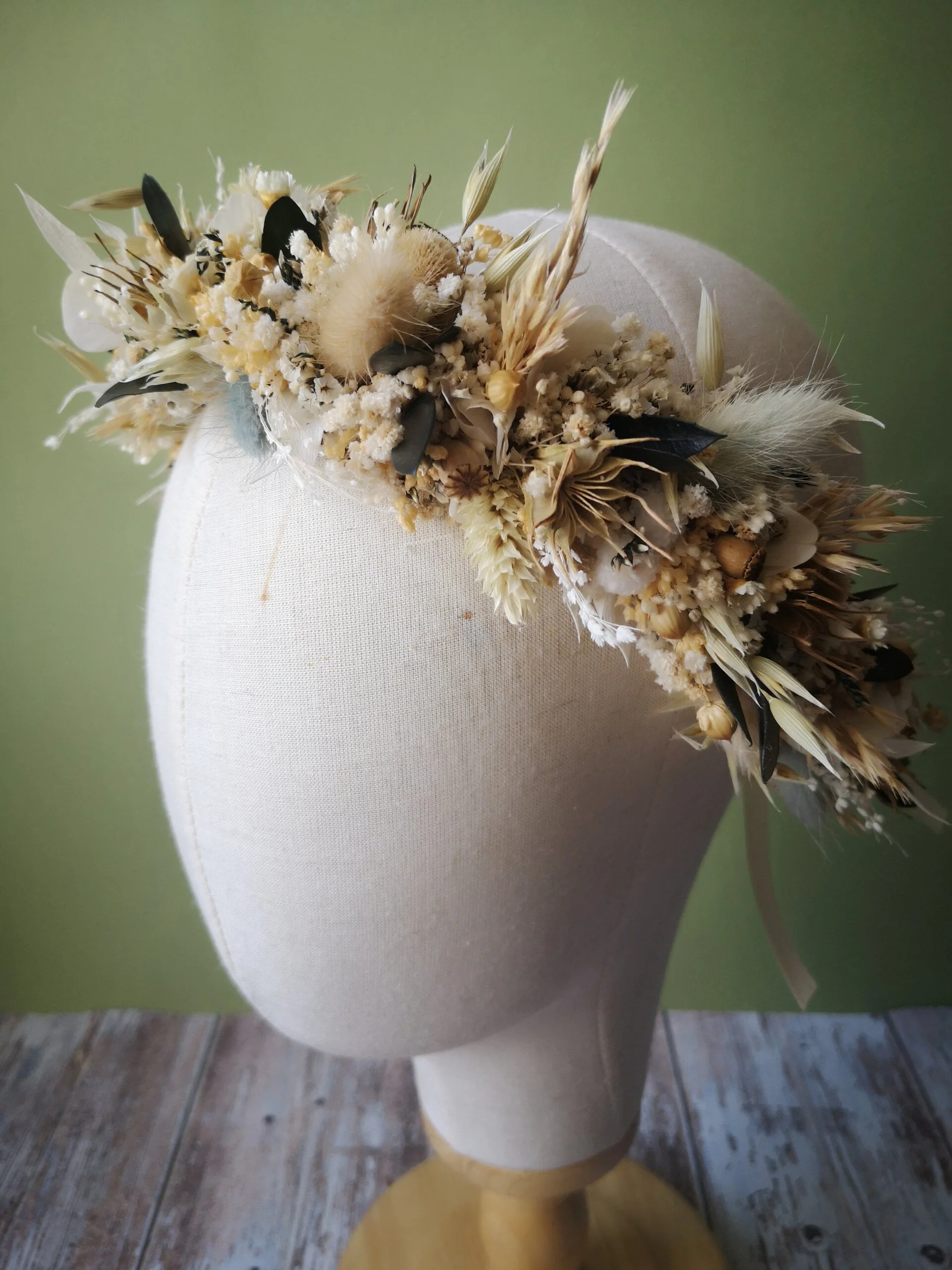 Couronne de tête en fleurs séchées – Image 8