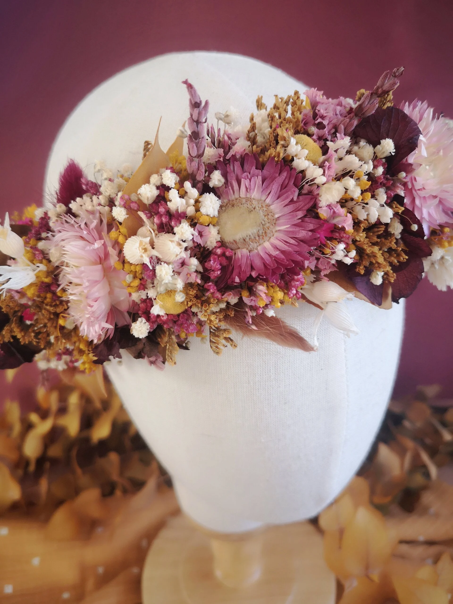 Couronne de tête en fleurs séchées – Image 6
