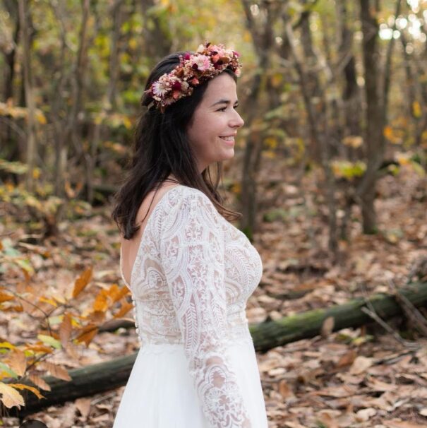 Couronne de tête en fleurs séchées – Image 19
