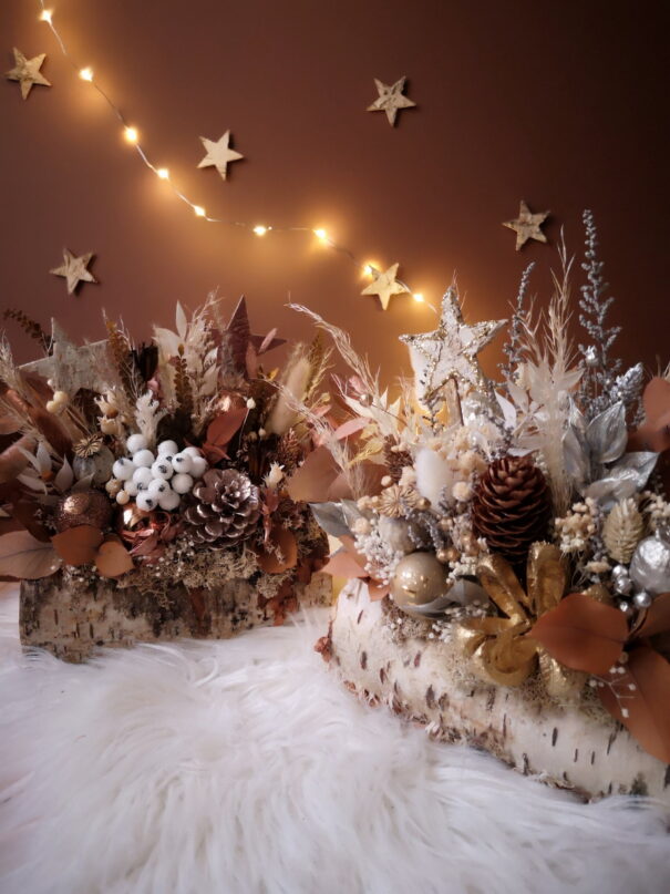 Participer à un Atelier floral fleurs séchées DIY [adultes]- Buche fleurie festive – Image 4