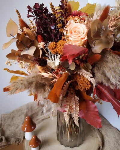 Bouquet de mariée réalisé à l'occasion d'un mariage en automne.