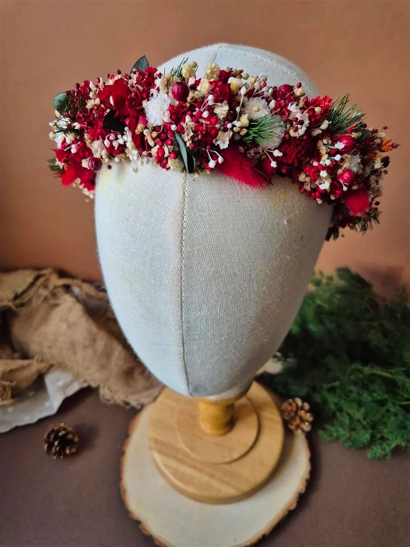 Couronne de tête en fleurs séchées – Image 11