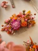 Peigne pour cheveux en fleurs séchées sur mesure – Image 9