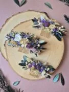Peigne pour cheveux en fleurs séchées sur mesure – Image 11