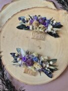 Peigne pour cheveux en fleurs séchées sur mesure – Image 6