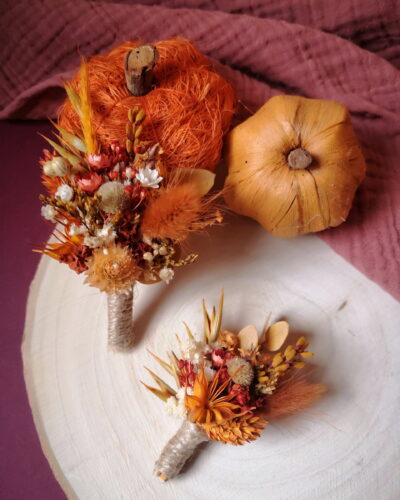 Boutonnière en fleurs séchées sur mesure - Enfants
