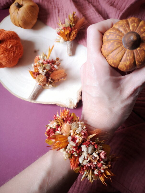 Bracelet en fleurs séchées – Image 11