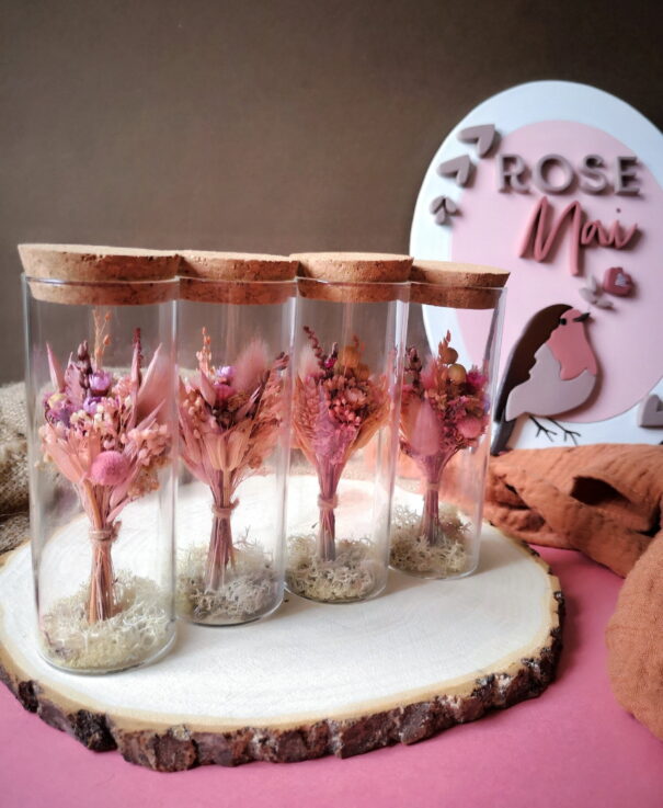 Fiole fleurie - Mini bouquet de fleurs séchées (couleurs à définir) – Image 3