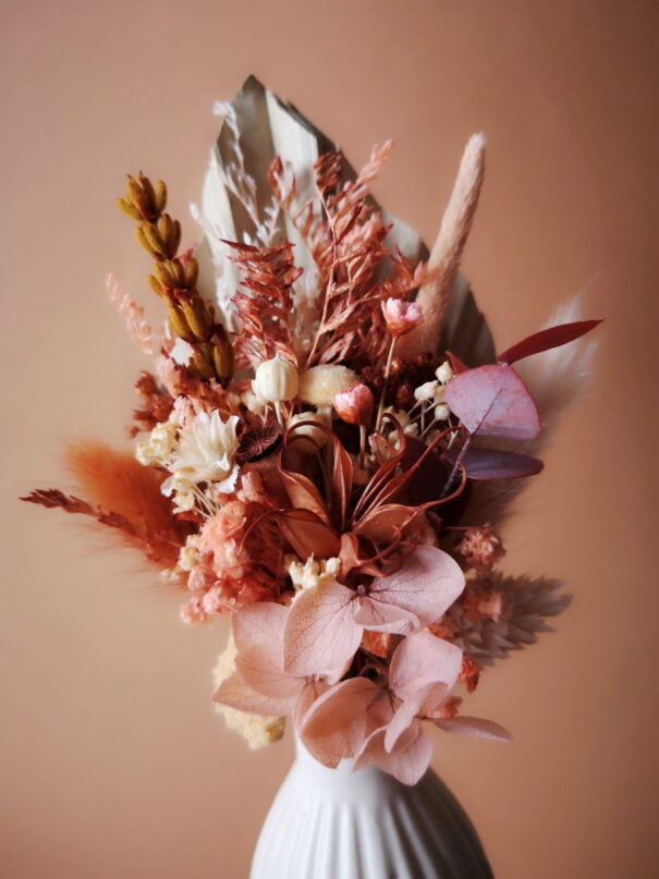 Mini bouquet de fleurs séchées avec son vase – Image 8