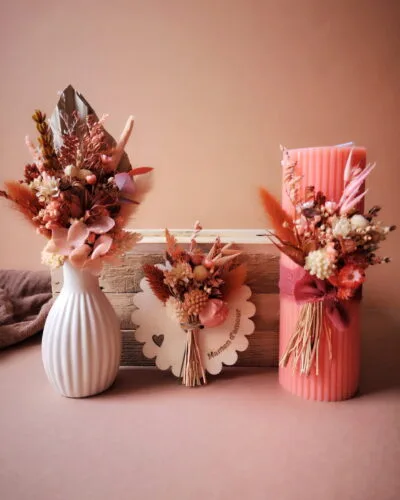 Offrez un coffret cadeau composé de créations en fleurs séchées pour la fête des mères
