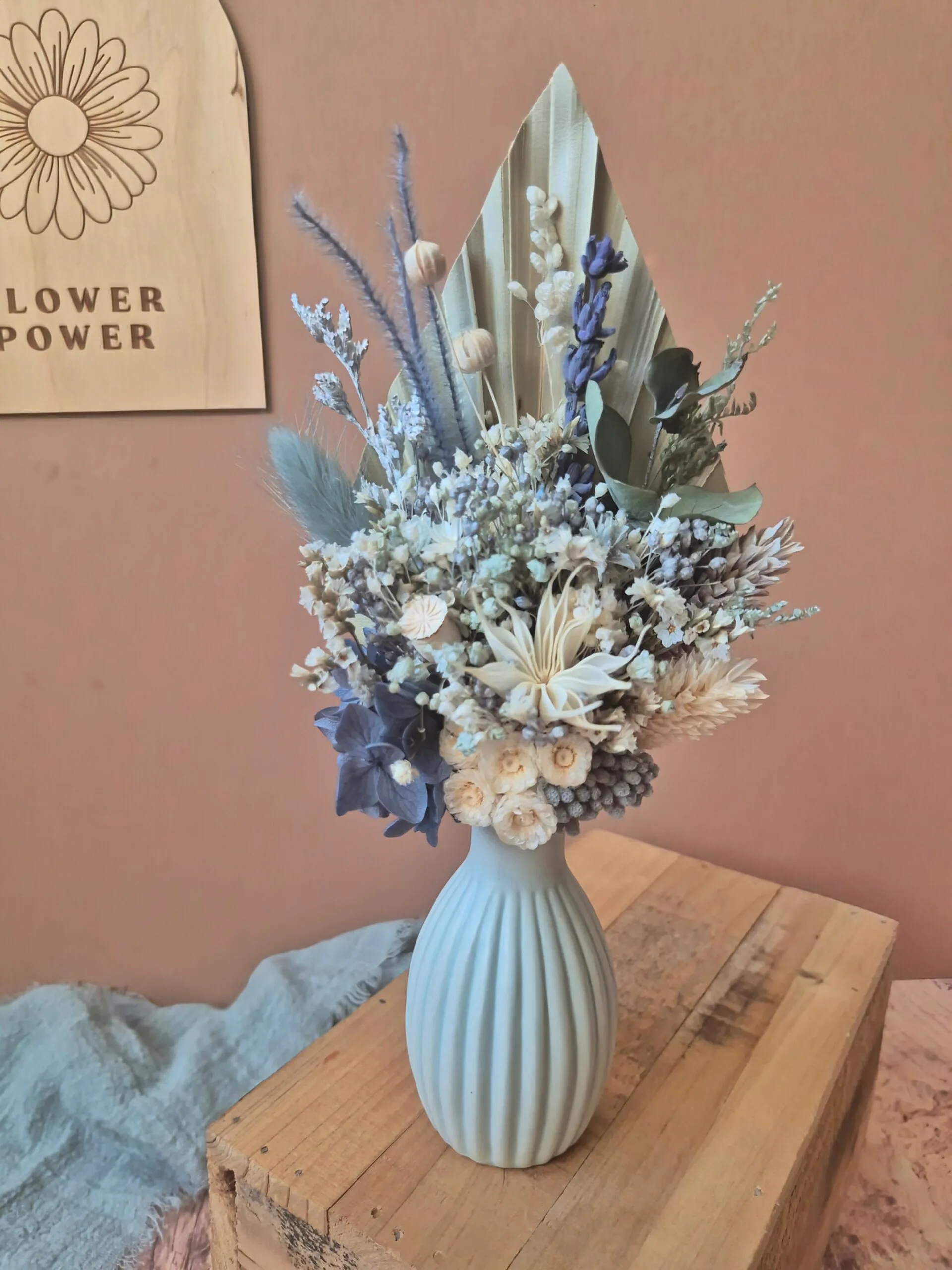 Mini bouquet de fleurs séchées avec son vase – Image 8