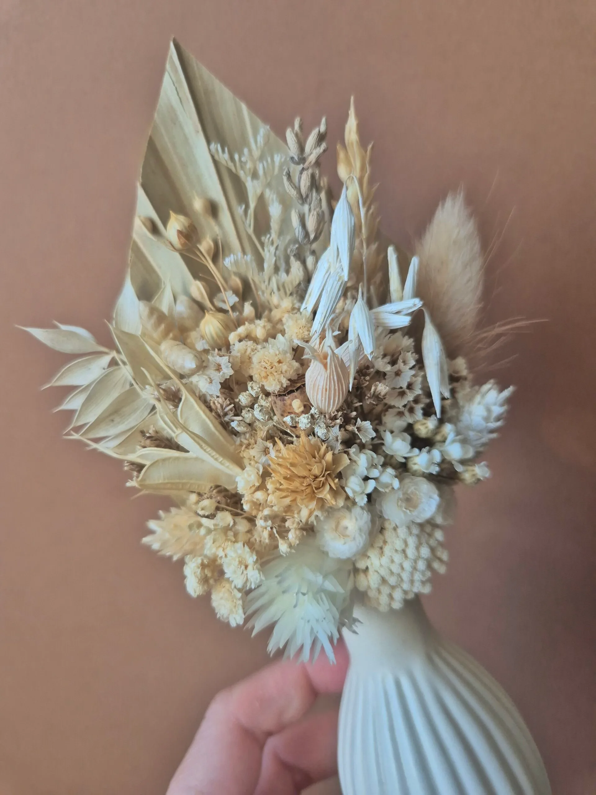 Mini bouquet de fleurs séchées avec son vase – Image 12