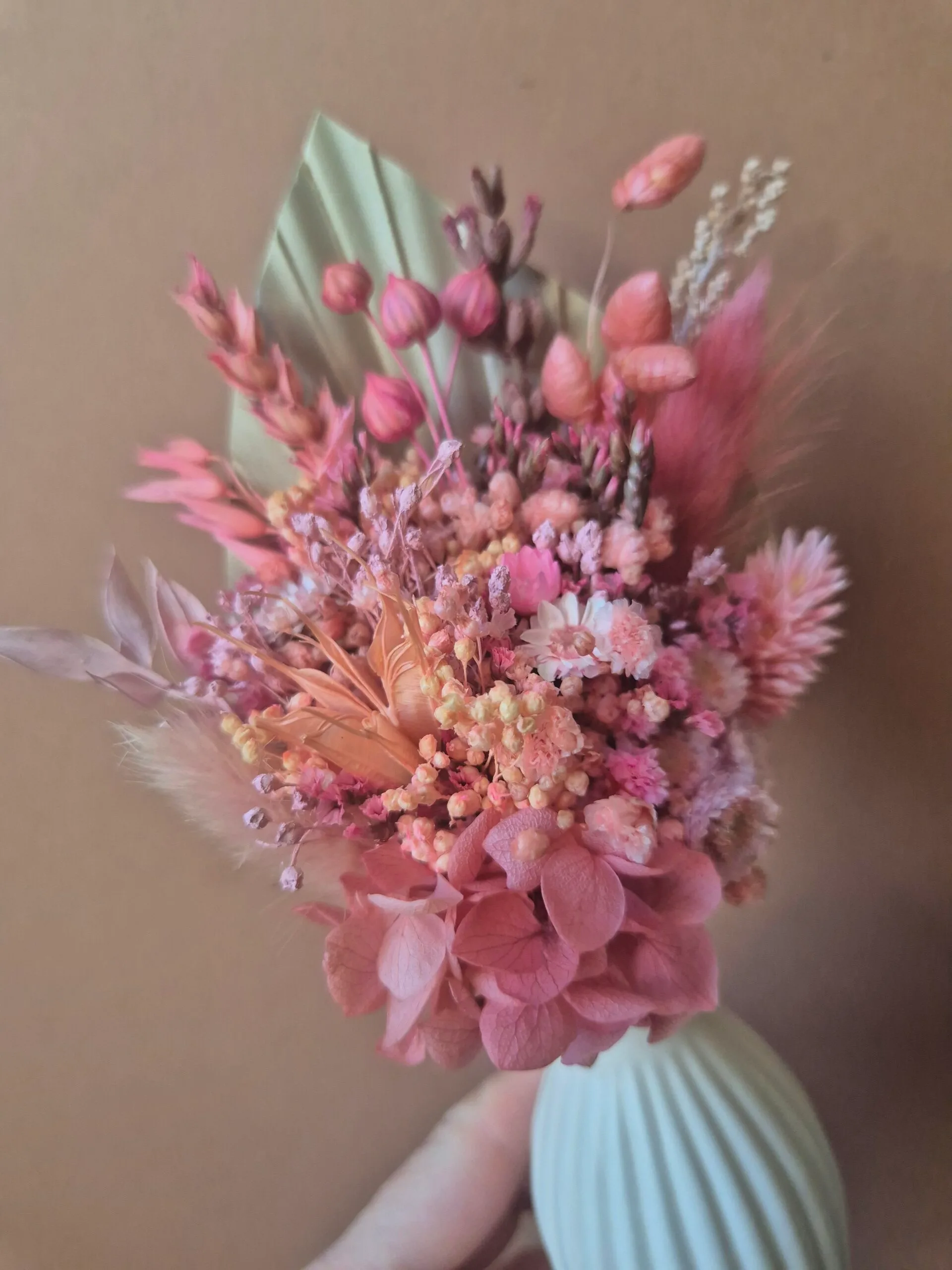 Mini bouquet de fleurs séchées avec son vase – Image 21