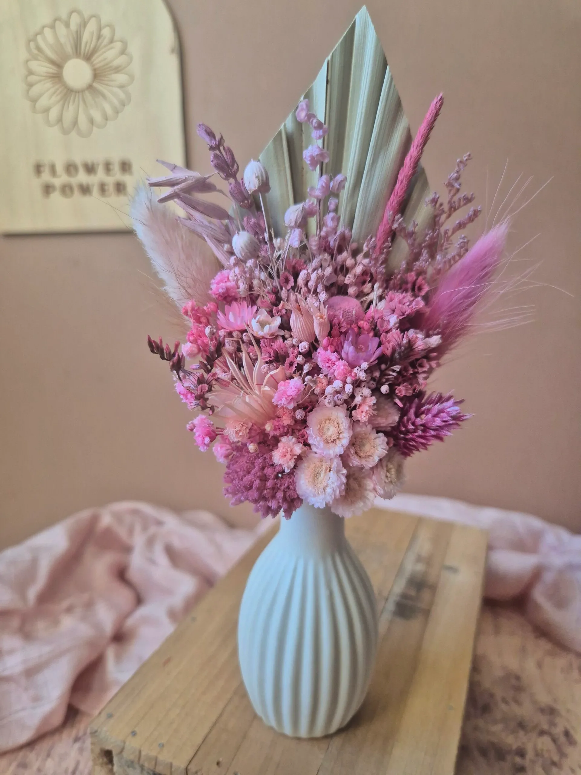 Mini bouquet de fleurs séchées avec son vase – Image 22