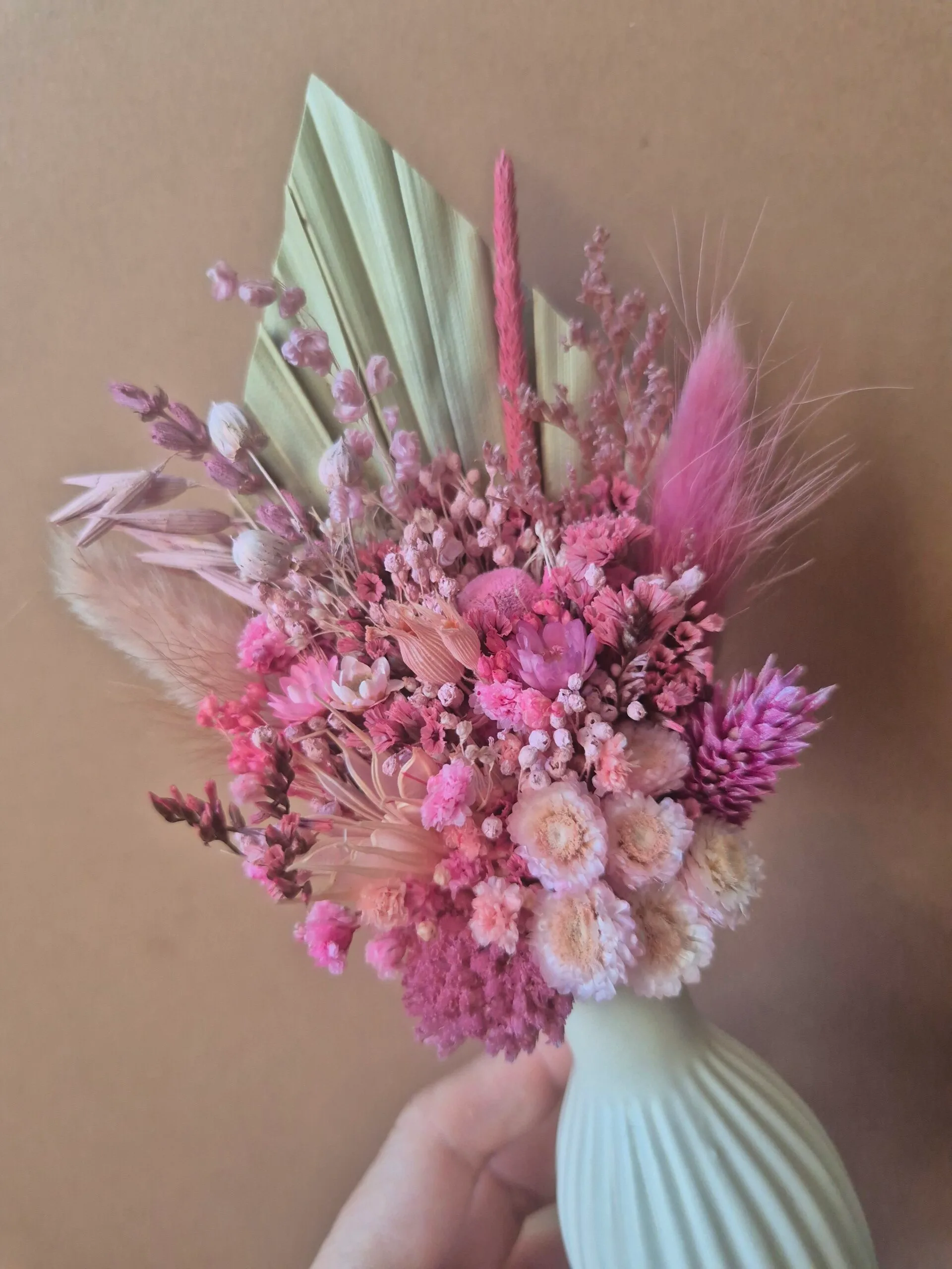 Mini bouquet de fleurs séchées avec son vase – Image 24