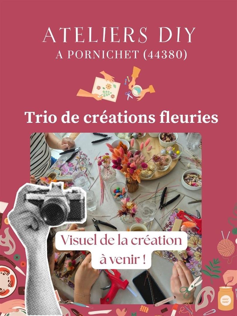 Atelier fleurs séchées : trio de créations