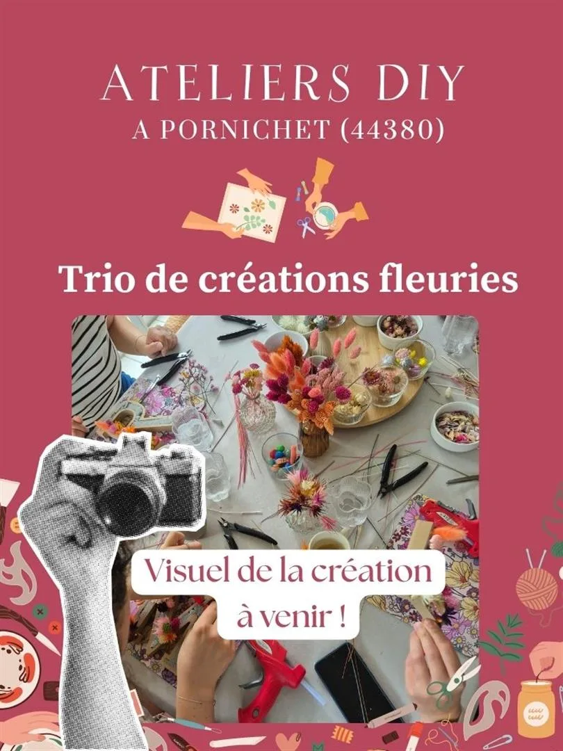Atelier fleurs séchées : trio de créations