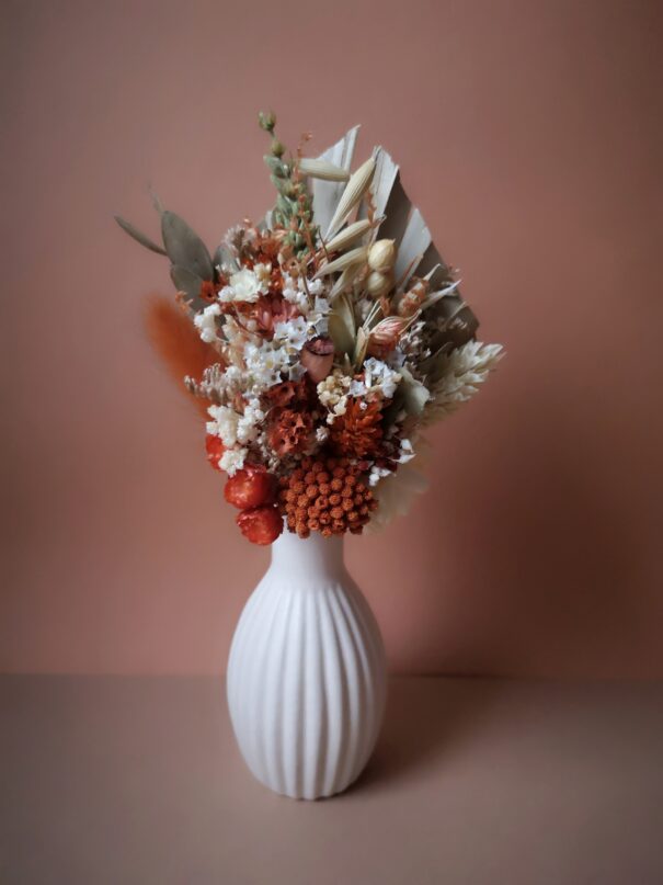 Mini bouquet de fleurs séchées avec son vase – Image 9