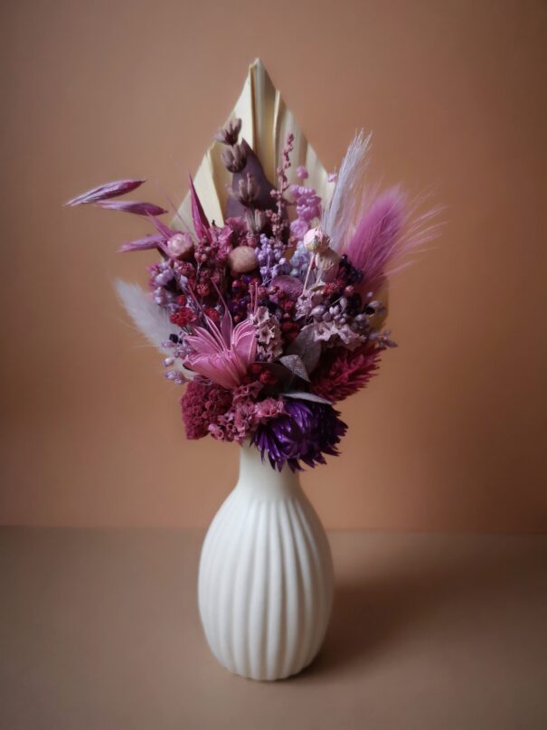 Mini bouquet de fleurs séchées avec son vase – Image 11