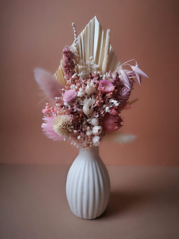 Mini bouquet de fleurs séchées avec son vase – Image 16