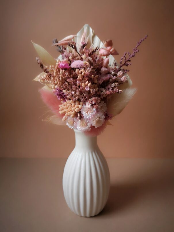 Mini bouquet de fleurs séchées avec son vase – Image 18