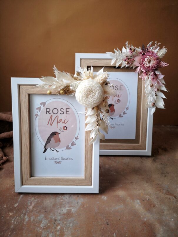 Cadre pour photo orné de fleurs séchées (plusieurs modèles) – Image 7