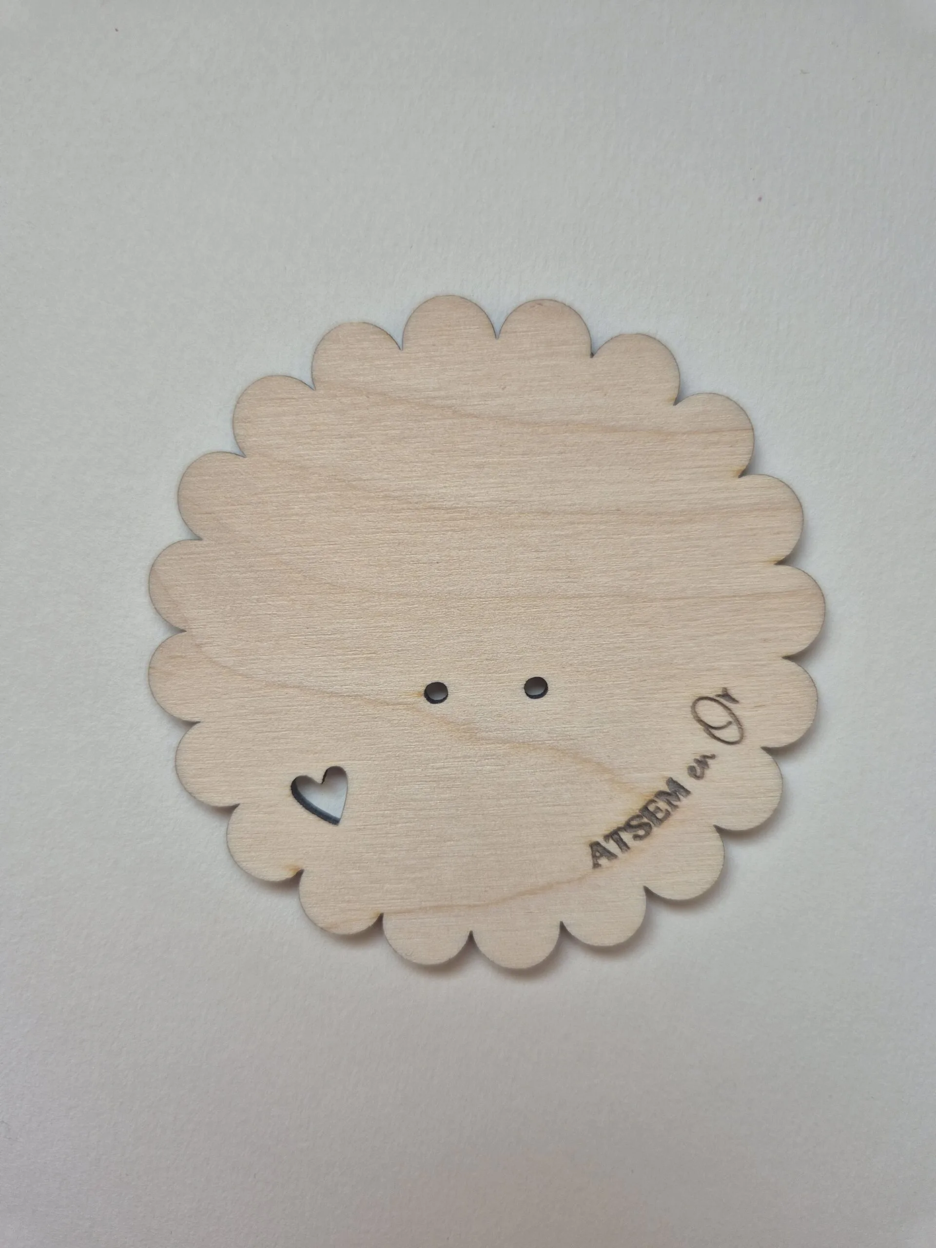 Aimant mini bouquet de fleurs séchées sur support en bois (cadeau maîtresse d'école et ATSEM) – Image 9