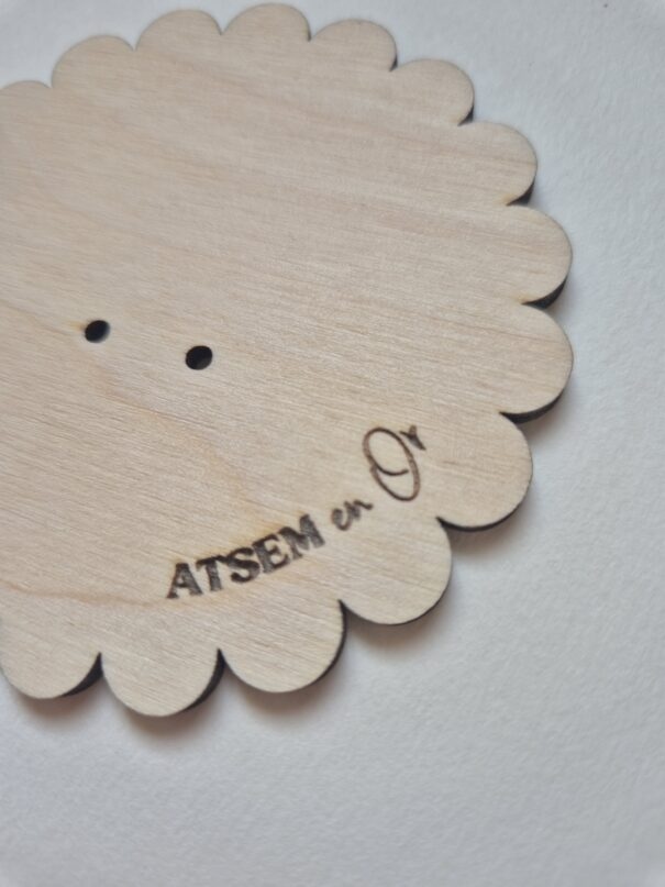 Aimant mini bouquet de fleurs séchées sur support en bois (cadeau maîtresse d'école et ATSEM) – Image 44