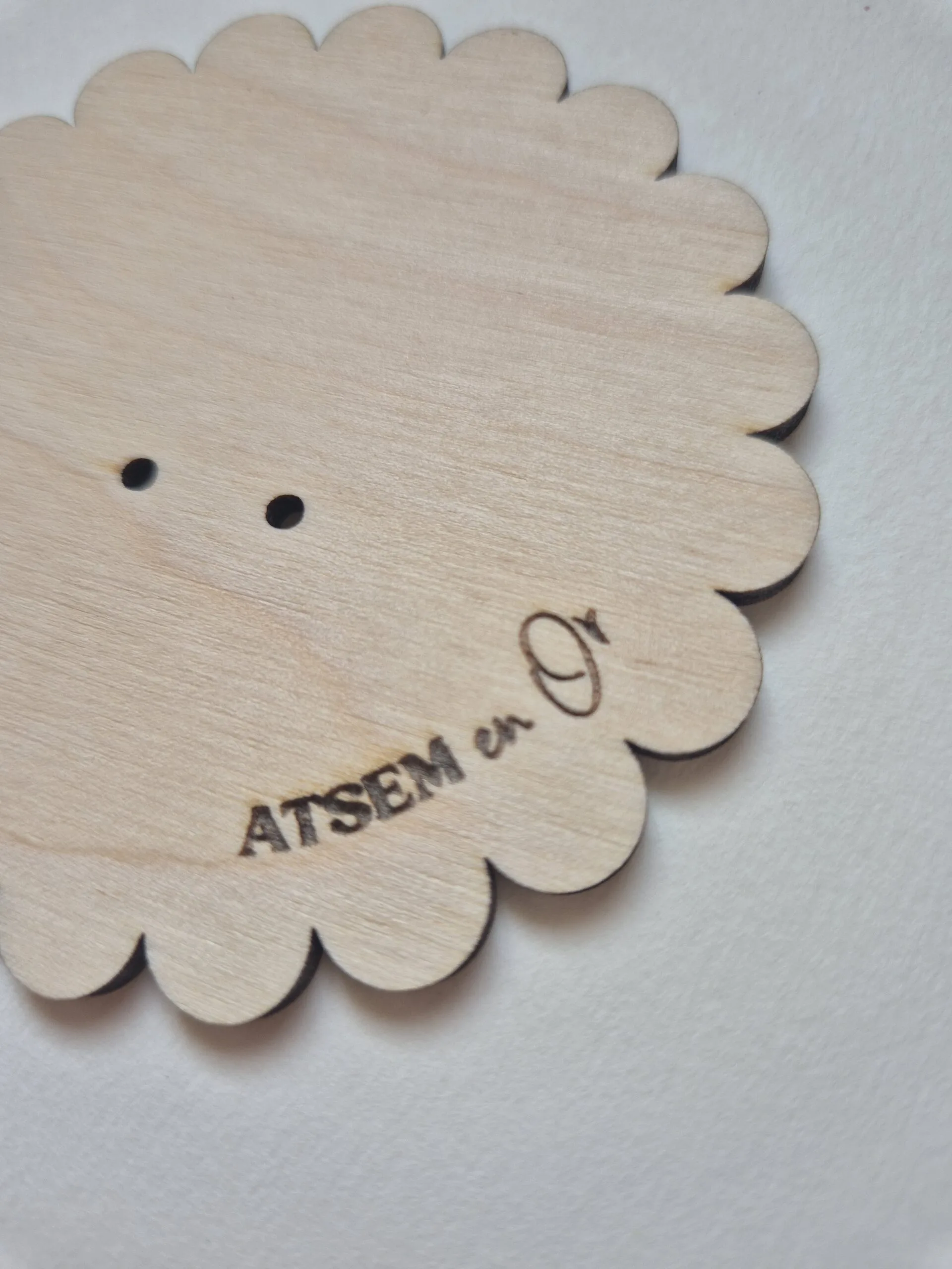 Aimant mini bouquet de fleurs séchées sur support en bois (cadeau maîtresse d'école et ATSEM) – Image 10