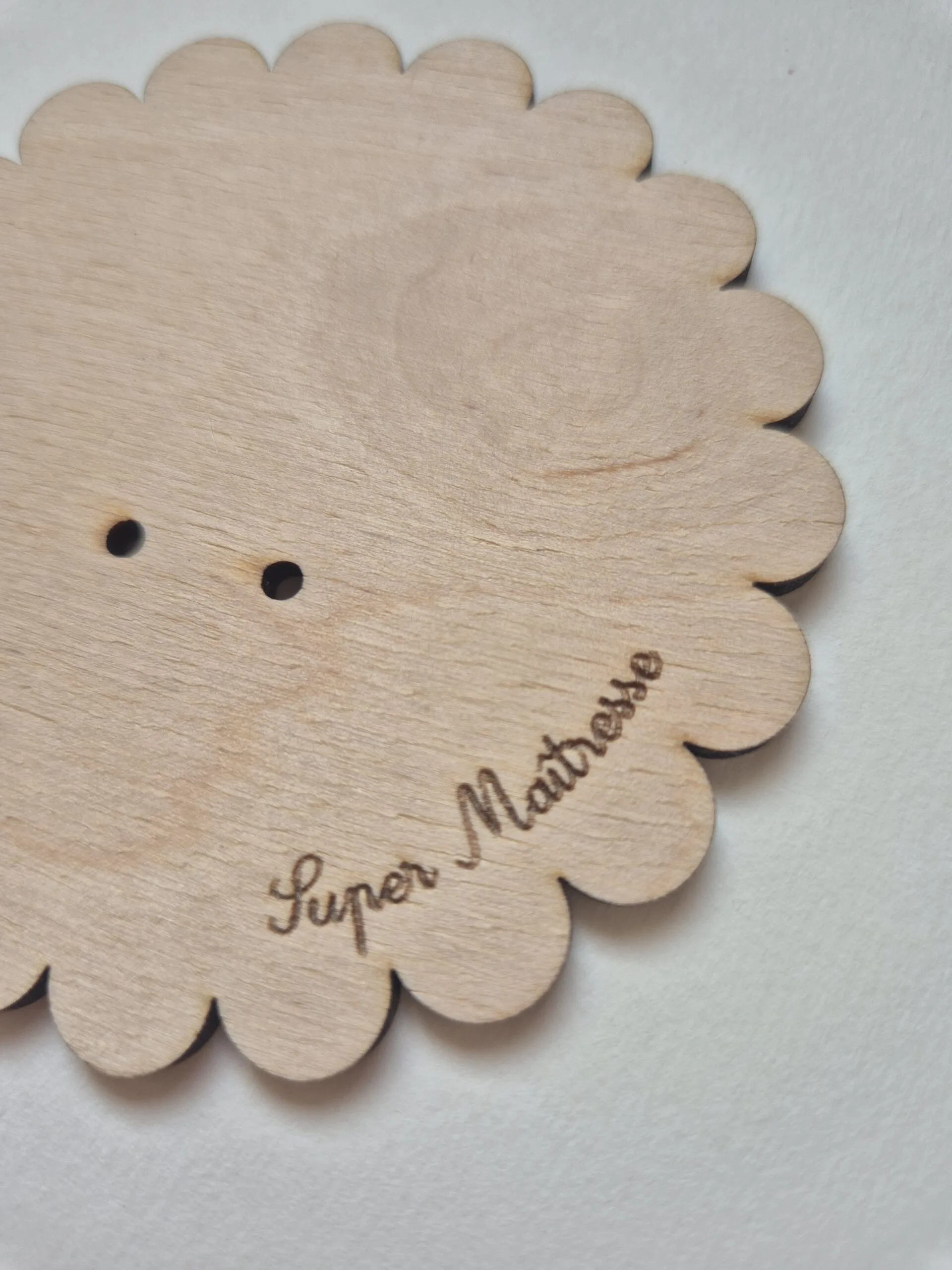 Aimant mini bouquet de fleurs séchées sur support en bois (cadeau maîtresse d'école et ATSEM) – Image 8