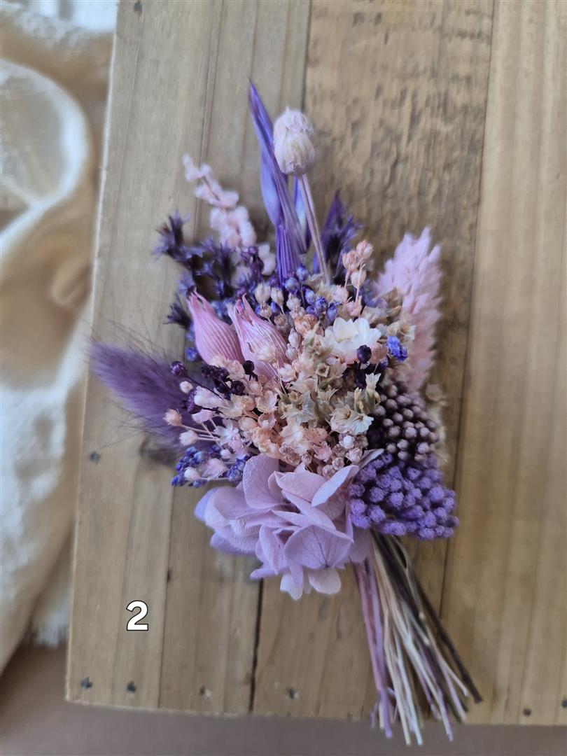 Aimant fleuri mini bouquet de fleurs séchées - cadeau de fin d'année scolaire (maîtresse, ATSEM, nounou) – Image 3