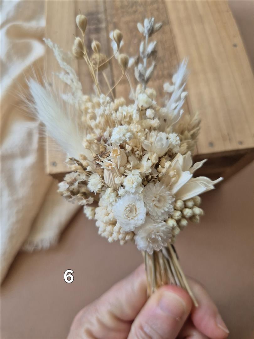 Aimant fleuri mini bouquet de fleurs séchées - cadeau de fin d'année scolaire (maîtresse, ATSEM, nounou) – Image 4