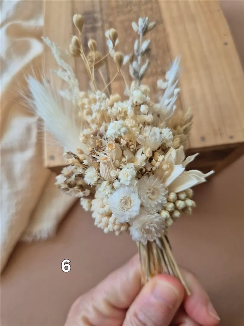 Aimant fleuri mini bouquet de fleurs séchées - cadeau de fin d'année scolaire (maîtresse, ATSEM, nounou) – Image 4