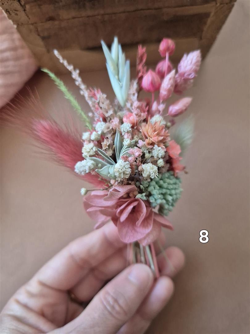 Aimant fleuri mini bouquet de fleurs séchées - cadeau de fin d'année scolaire (maîtresse, ATSEM, nounou) – Image 6