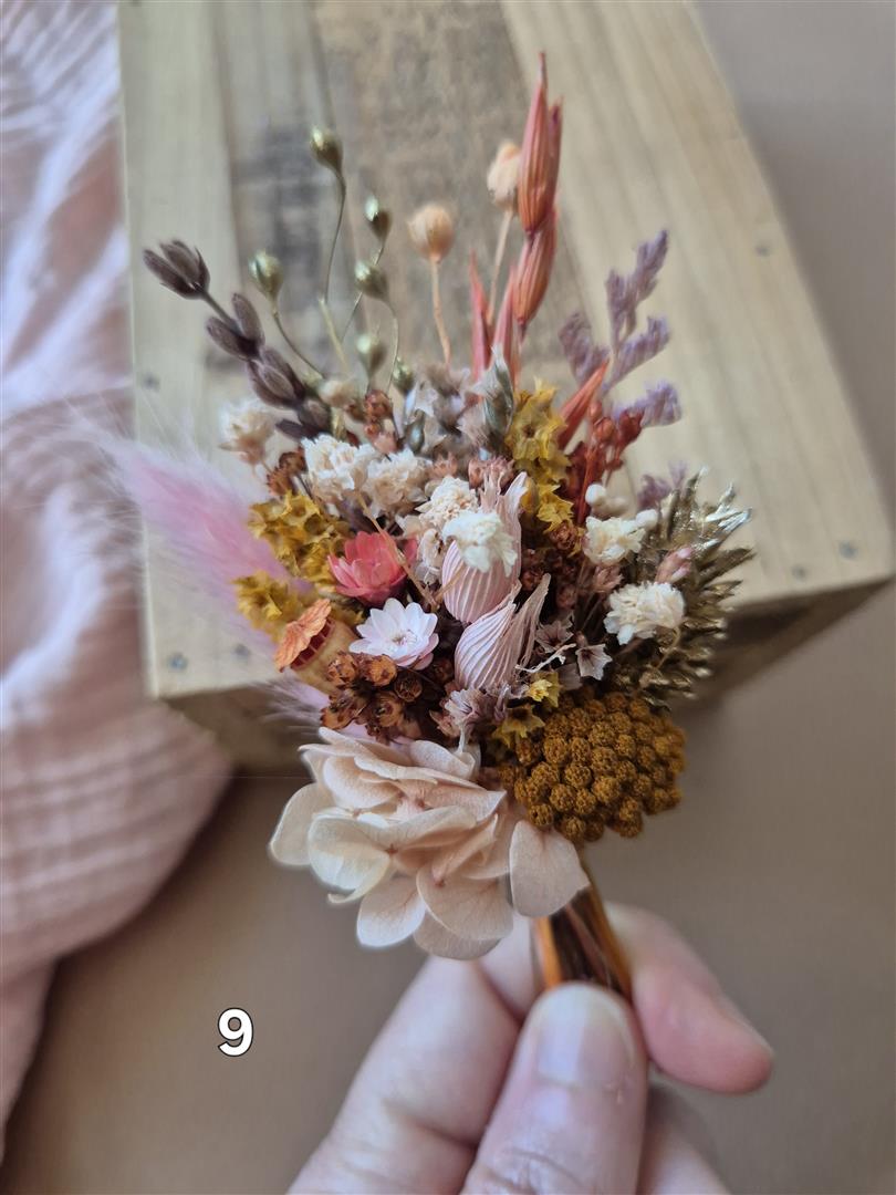 Aimant fleuri mini bouquet de fleurs séchées - cadeau de fin d'année scolaire (maîtresse, ATSEM, nounou) – Image 8