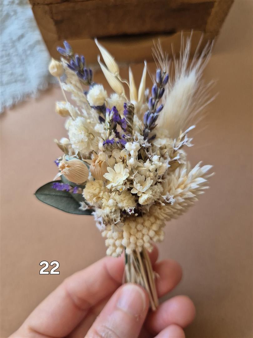 Aimant fleuri mini bouquet de fleurs séchées - cadeau de fin d'année scolaire (maîtresse, ATSEM, nounou) – Image 18